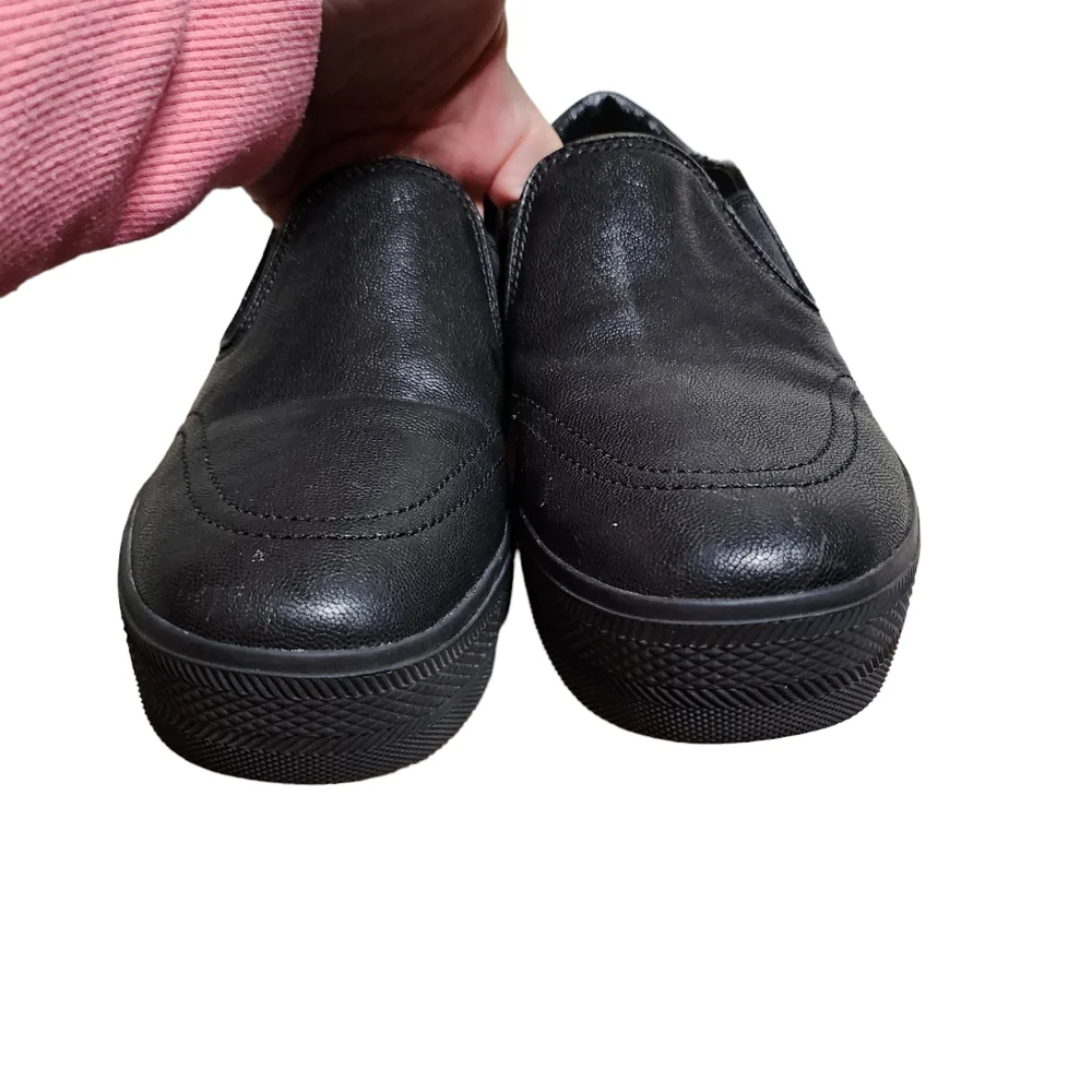 Ash Women's Black Slip On Leather Loafers Size 38 (US 7)